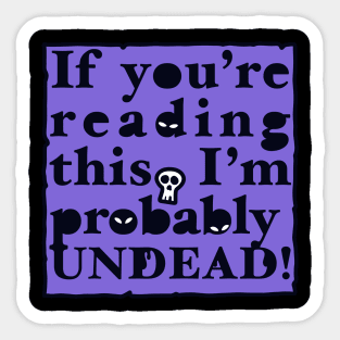 Undead Letter (purple) Sticker